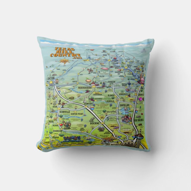 Texas-Hügel-Land-Kissen Kissen (Vorderseite)