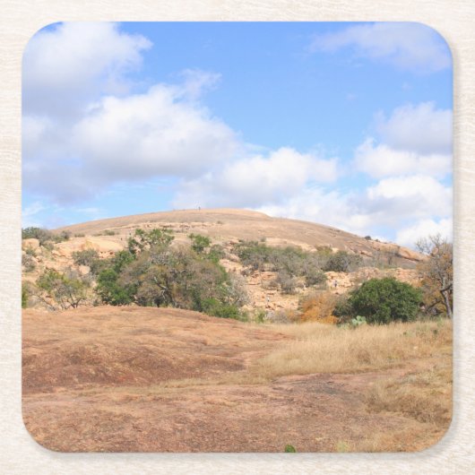 Texas-Hügel-Land verzauberter Felsen-Staats-Park Rechteckiger Pappuntersetzer (Vorderseite)