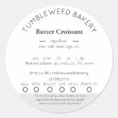 Texas Hütte Food Law Stickers (Vorderseite)