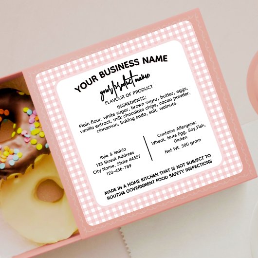 Texas Hütte Law Lebensmitteletikett Quadratischer Aufkleber