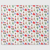 Texas Icons Geschenkpapier (Flach)