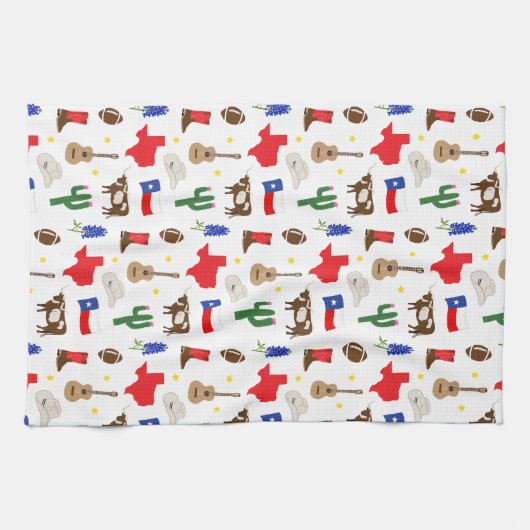 Texas Icons Geschirrtuch (Horizontal)