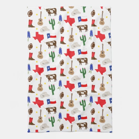 Texas Icons Geschirrtuch (Vertikal)