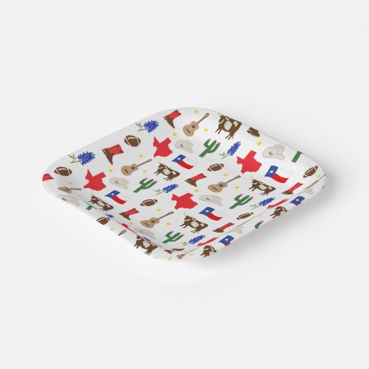 Texas Icons Pappteller (Gewinkelt)