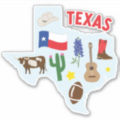 Texas Icons Sticker (Vorderseite)
