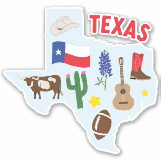 Texas Icons Sticker (Vorderseite)