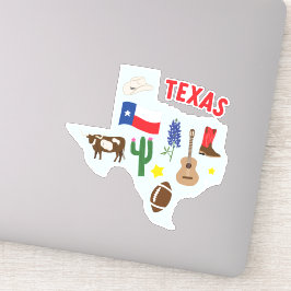 Texas Icons Sticker