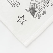 Texas Illustration Doodles Texas Texas Muster Fleecedecke (Ecke)