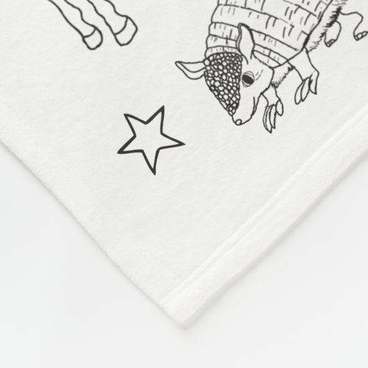 Texas Illustration Doodles Texas Texas Muster Fleecedecke (Ecke)