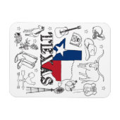 Texas Illustration Doodles Texas Texas Muster Magnet (Horizontal)
