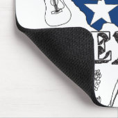 Texas Illustration Doodles Texas Texas Muster Mousepad (Ecke)