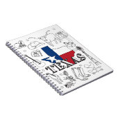 Texas Illustration Doodles Texas Texas Muster Notizblock (Rechte Seite)