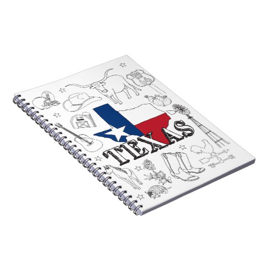 Texas Illustration Doodles Texas Texas Muster Notizblock (Rechte Seite)