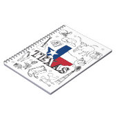 Texas Illustration Doodles Texas Texas Muster Notizblock (Linke Seite)