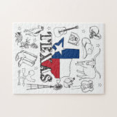 Texas Illustration Doodles Texas Texas Muster Puzzle (Horizontal)