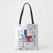 Texas Illustration Doodles Texas Texas Muster Tasche (Vorderseite)