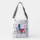 Texas Illustration Doodles Texas Texas Muster Tragetaschen Mit Langen Trägern (Vorderseite)