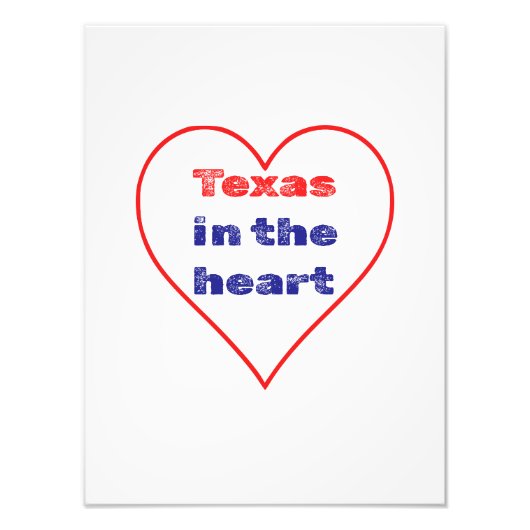 Texas im Herzen Fotodruck (Vorne)
