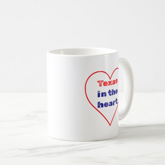 Texas im Herzen Kaffeetasse (VorderseiteRechts)