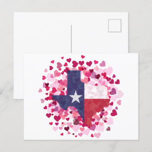 Texas im Herzen - Valentinstag Postkarte