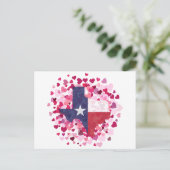 Texas im Herzen - Valentinstag Postkarte (Stehend Vorderseite)