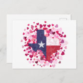 Texas im Herzen - Valentinstag Postkarte (Vorne/Hinten)