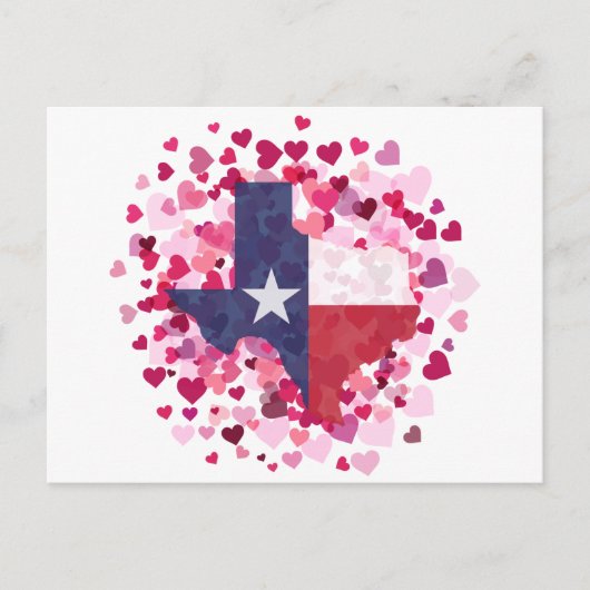 Texas im Herzen - Valentinstag Postkarte (Vorderseite)
