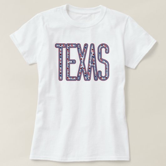 Texas-Imitate: Applique Fall Letters T-Shirt (Design vorne)