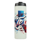 Texas in Barbed Wire Thermal Tumbler verpackt Thermosbecher (Vorderseite)