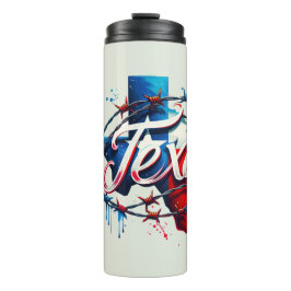 Texas in Barbed Wire Thermal Tumbler verpackt Thermosbecher