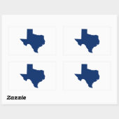 Texas in Blue Rechteckiger Aufkleber (Blatt)