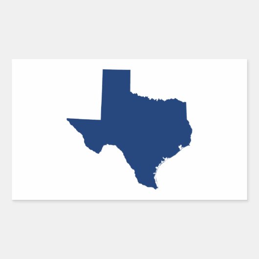 Texas in Blue Rechteckiger Aufkleber (Vorderseite)