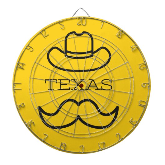 Texas in Gelb 2 Dartscheibe (vorne)