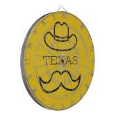 Texas in Gelb 2 Dartscheibe (Vorderseite Links)
