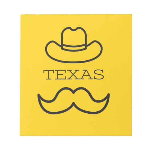 Texas in Gelb 2 Notizblock (Vorderseite)