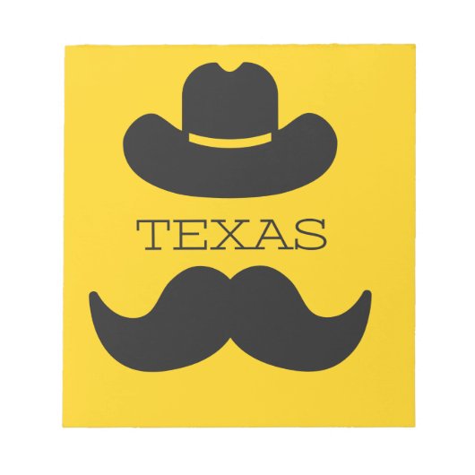 Texas in gelb notizblock (Vorderseite)