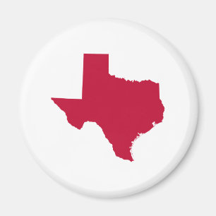 Texas in Red Magnet