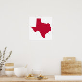 Texas in Red Poster (Küche)
