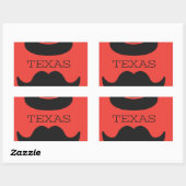 Texas in RED Rechteckiger Aufkleber (Blatt)