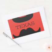 Texas in RED Rechteckiger Aufkleber (Umschlag)