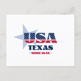 Texas in Rot, Weiß und Blau Postkarte