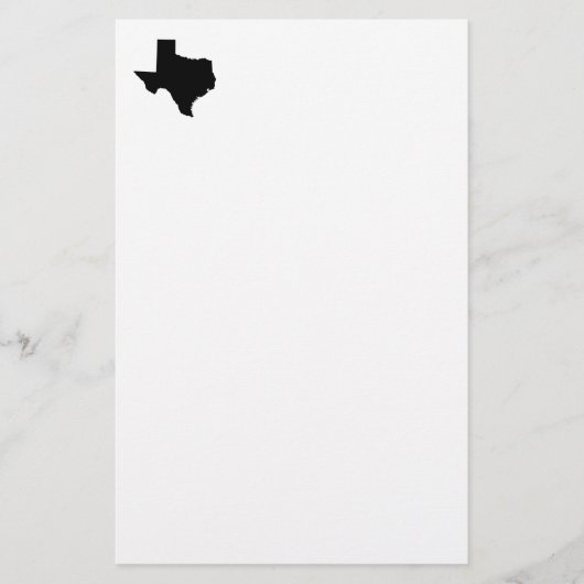 Texas in Schwarz und Weiß Briefpapier (Vorderseite)
