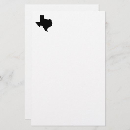 Texas in Schwarz und Weiß Briefpapier (Vorne/Hinten)