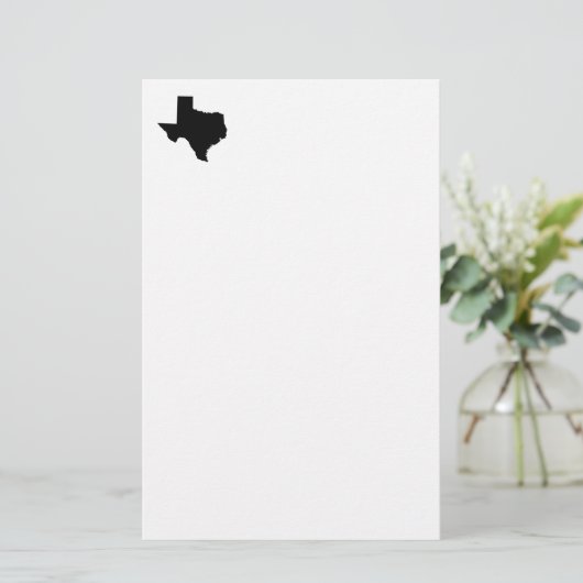 Texas in Schwarz und Weiß Briefpapier (Stehend Vorderseite)