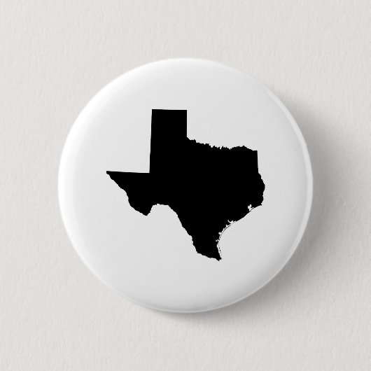 Texas in Schwarz und Weiß Button (Vorderseite)
