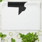 Texas in Schwarz und Weiß Handtuch (Gefaltet)