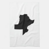 Texas in Schwarz und Weiß Handtuch (Vertikal)