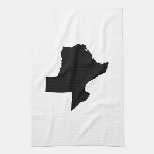 Texas in Schwarz und Weiß Handtuch (Vertikal)