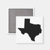 Texas in Schwarz und Weiß Magnet (Vorderseite/Rückseite)