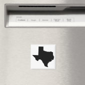 Texas in Schwarz und Weiß Magnet (In Situ (Geschirrspüler))